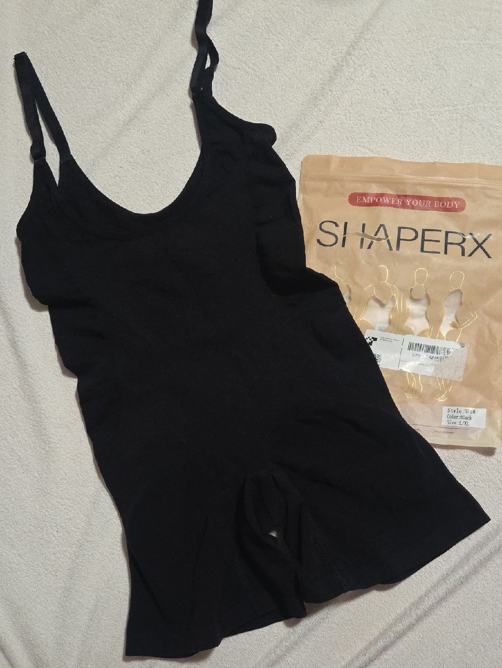 SHAPERX Black Women's Shapewear Bodysuit Tank